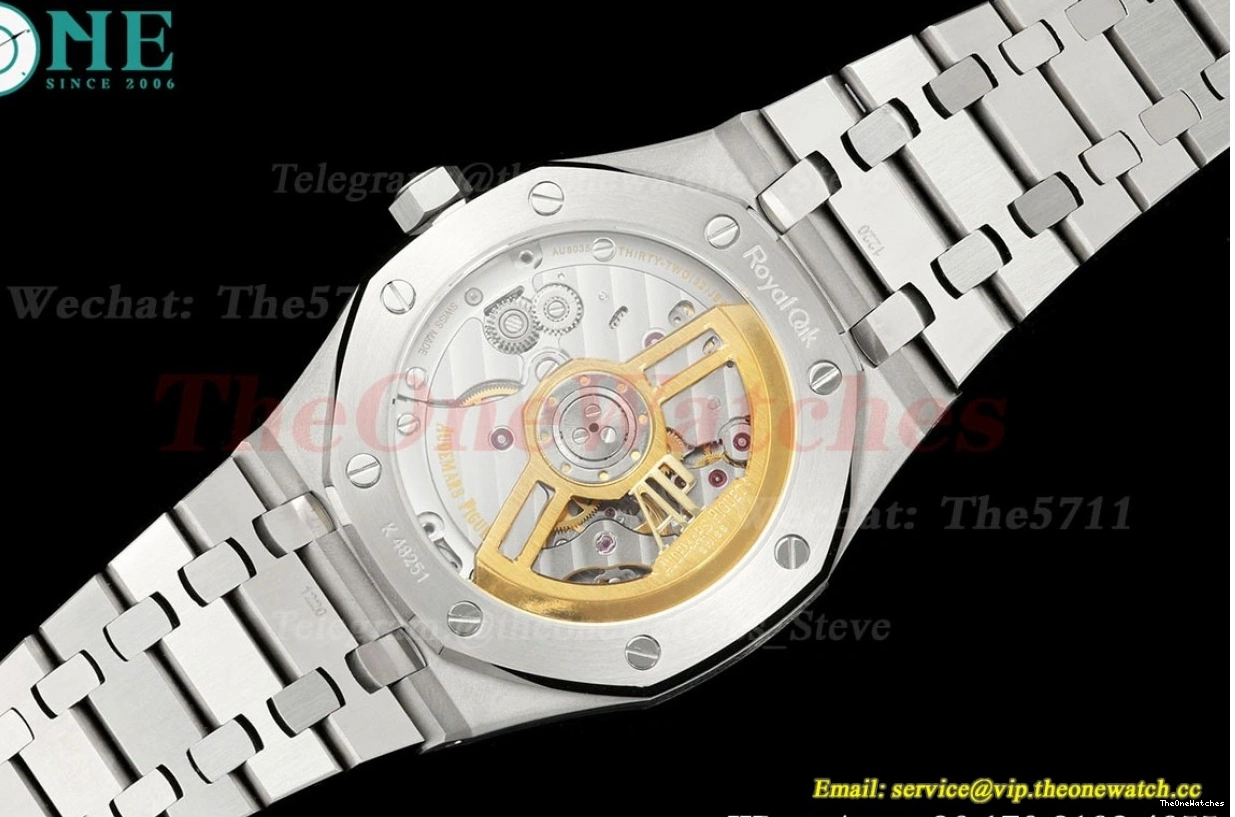 Clone TKF SS A4302 41mm White Dial Oak 15500 SS Royal Super 0227